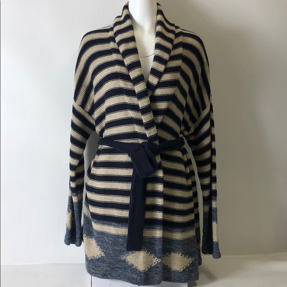 LaurenTalph Lauren Jacket Indigo Stripe Cardigan - Picture 2 of 8